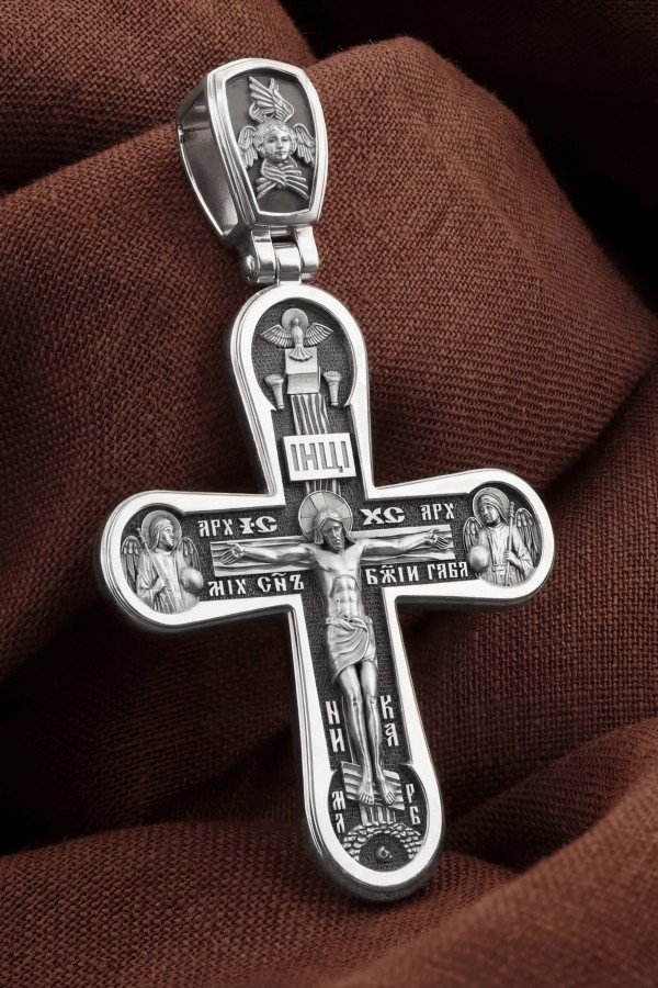 Крест из белого золота