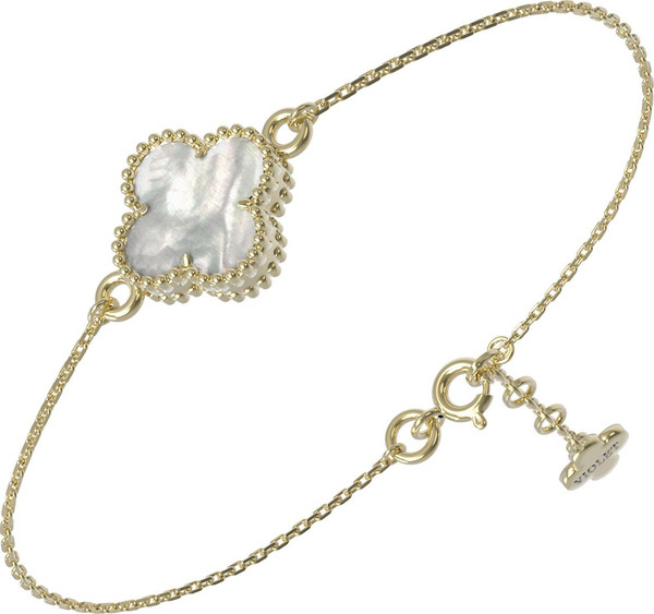 Браслет из лимонного золота c перламутром