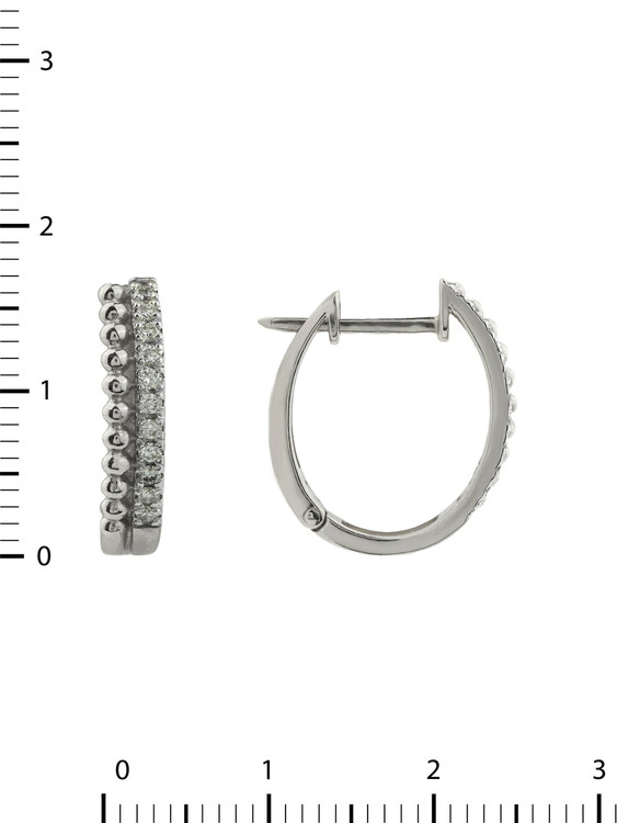 Серьги из белого золота c бриллиантами