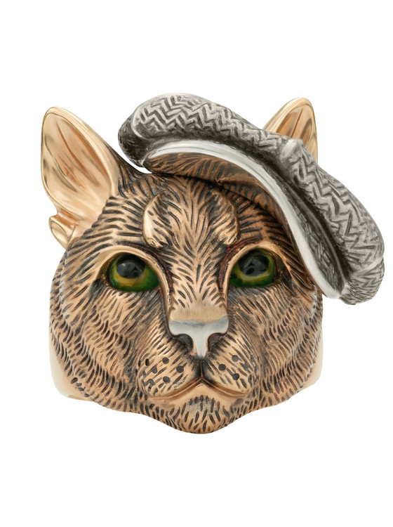 Кольцо из золота c эмаль