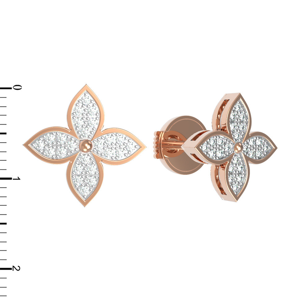 Серьги из золота c бриллиантами