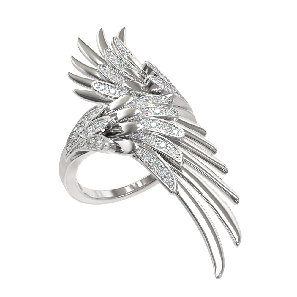 Кольцо из белого золота