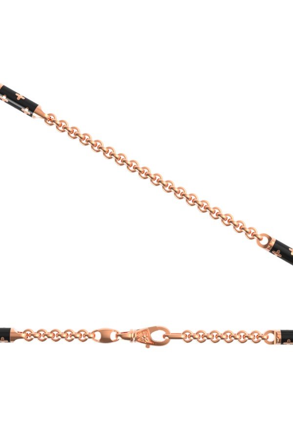 Цепь из золота c эмаль