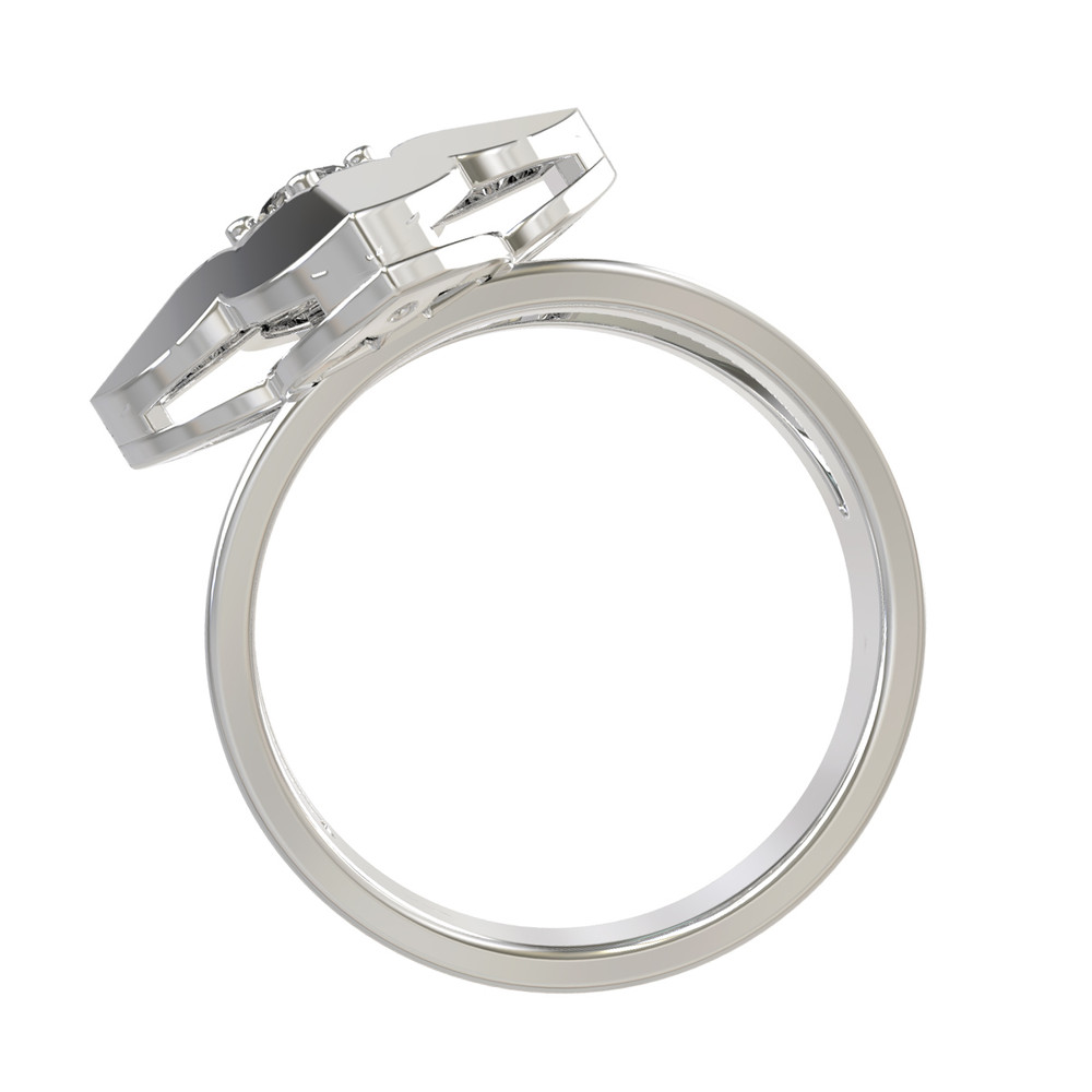 Кольцо из белого золота c бриллиантами