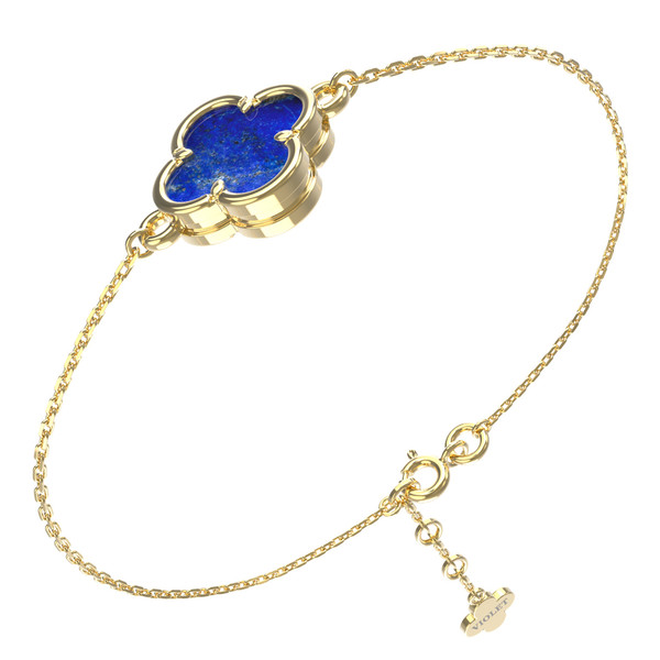 Браслет из лимонного золота c лазуритом