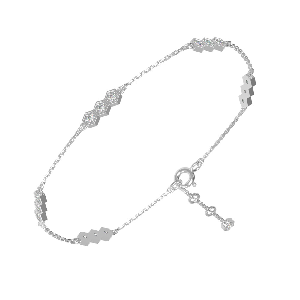 Браслет из белого золота c бриллиантами