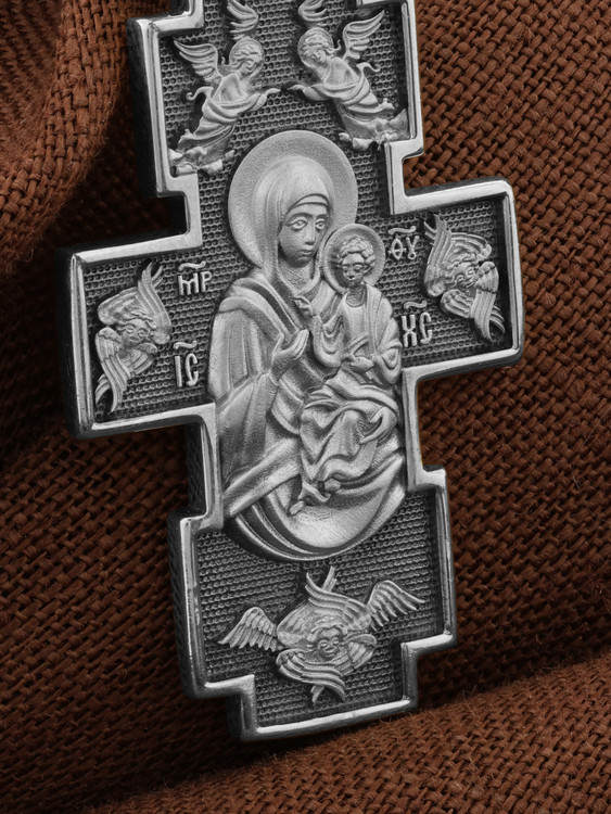 Крест из белого золота