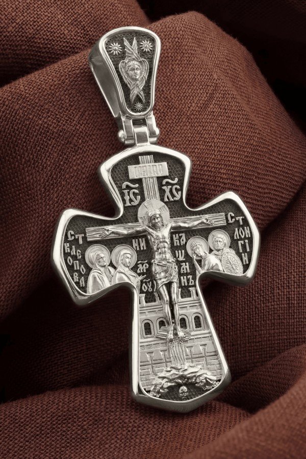 Крест из белого золота