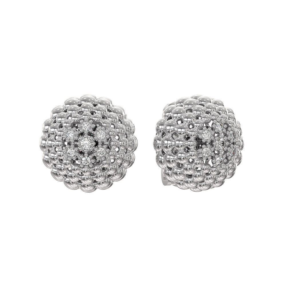 Серьги из белого золота c бриллиантами