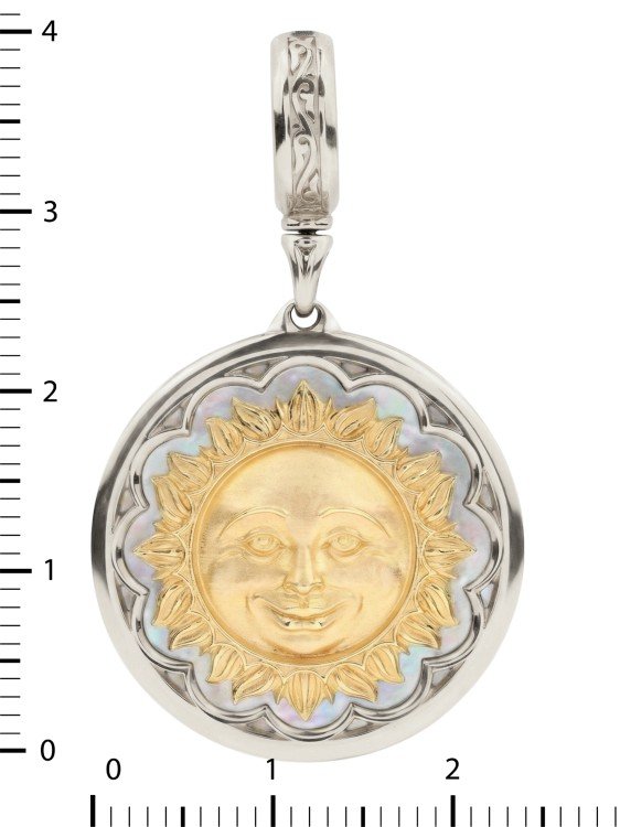 Подвеска из белого золота c перламутром