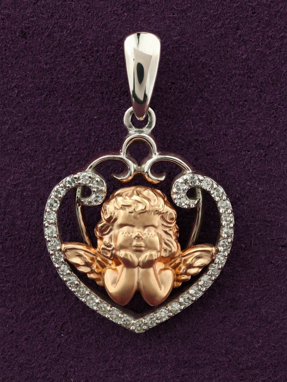 Подвеска из белого золота c бриллиантами