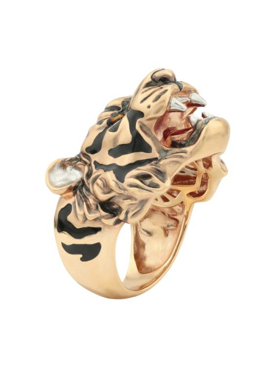 Кольцо из золота c эмаль