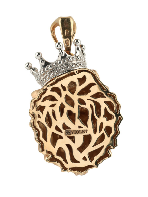 Подвеска из золота c эмалью и бриллиантами