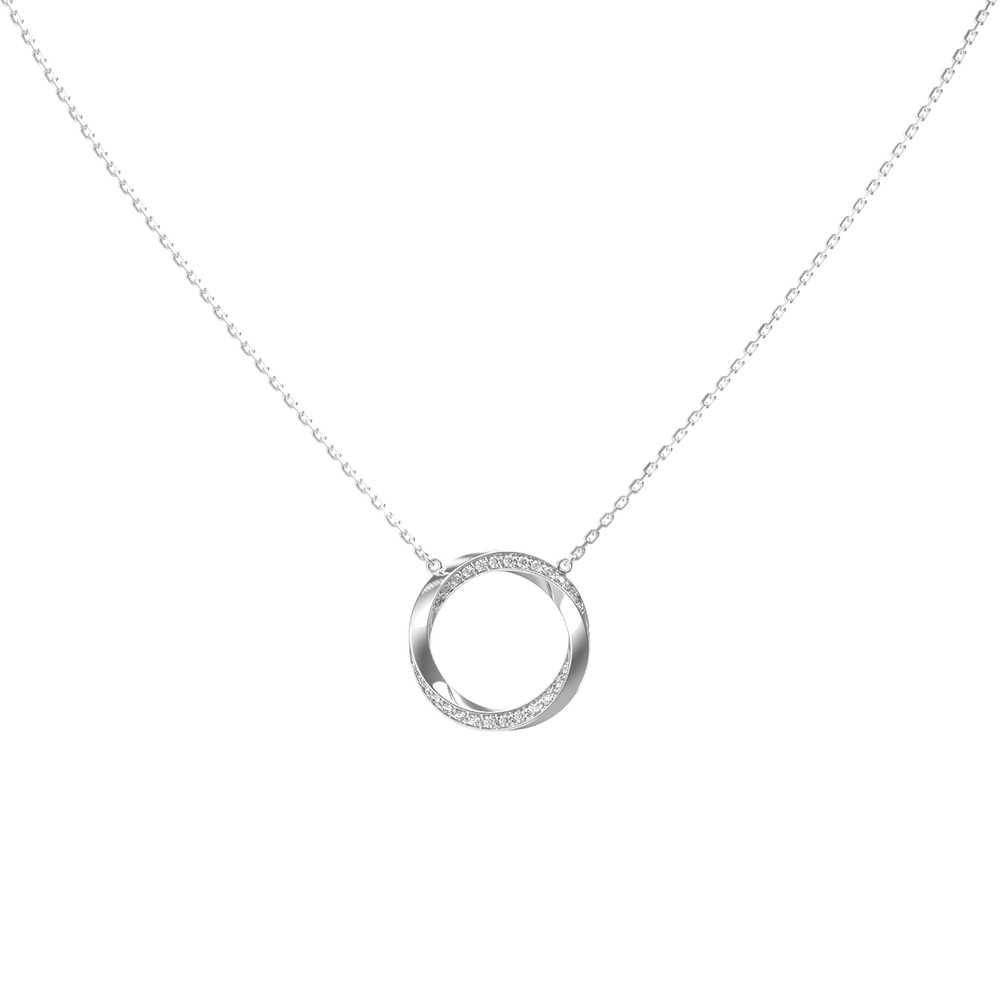 Колье из белого золота c бриллиантами