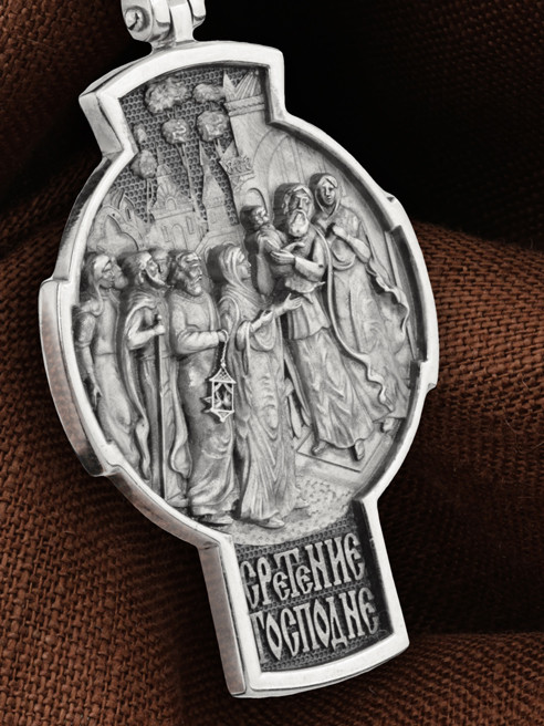 Крест из белого золота