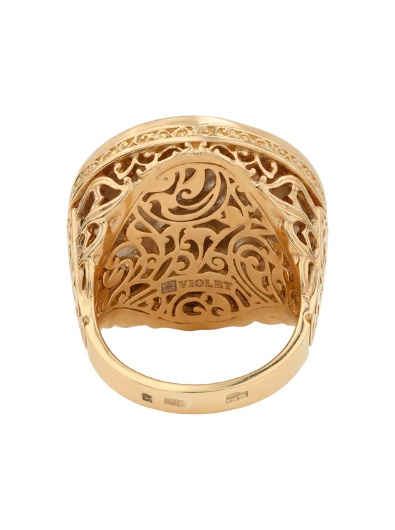 Кольцо из золота c эмаль