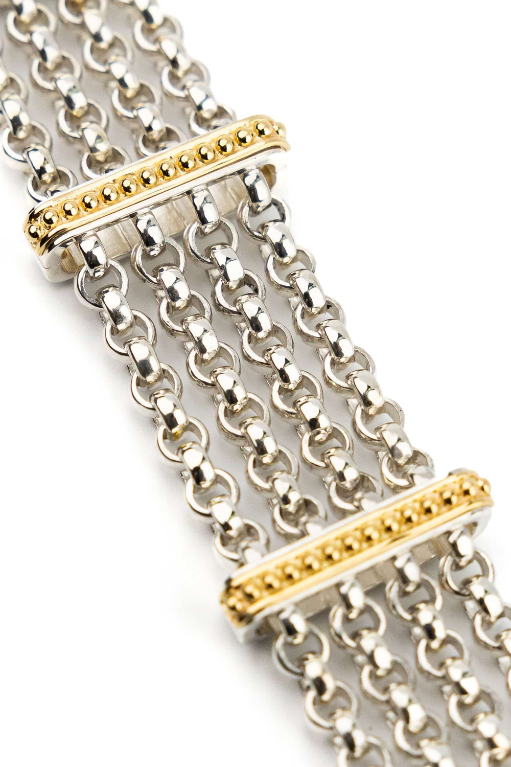 Браслет из серебра и золота c рубином