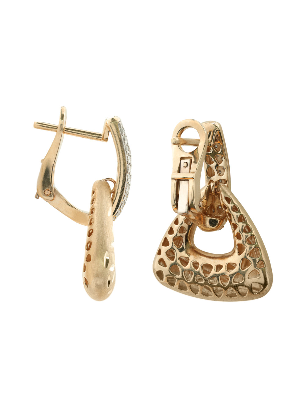 Серьги из золота c бриллиантами