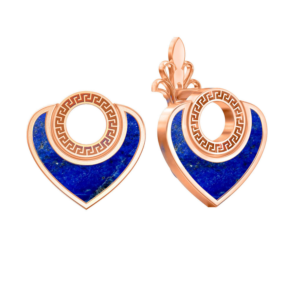 Серьги из золота c лазуритом