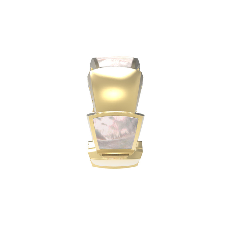 Подвеска из лимонного золота c перламутром