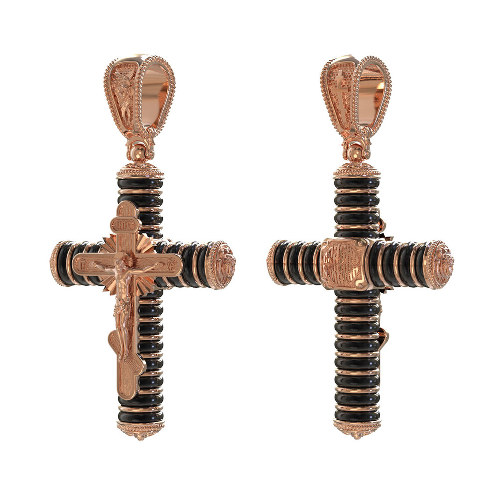 Крест из золота c ониксом