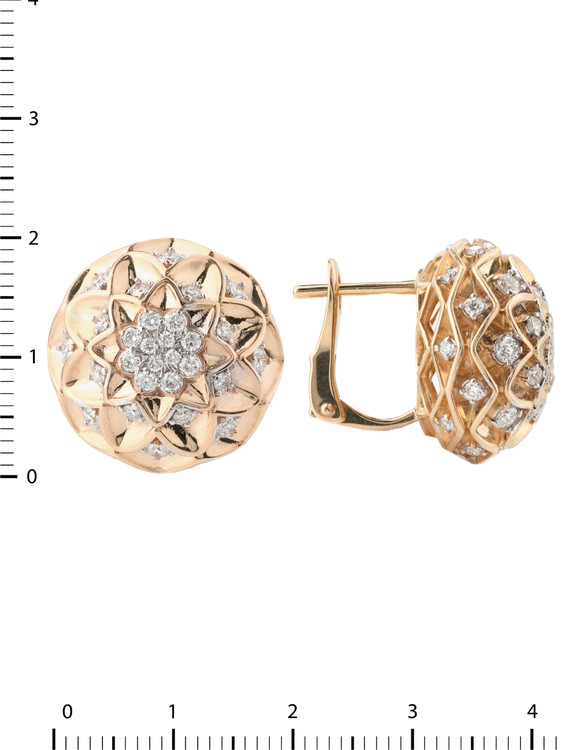 Серьги из золота c бриллиантами