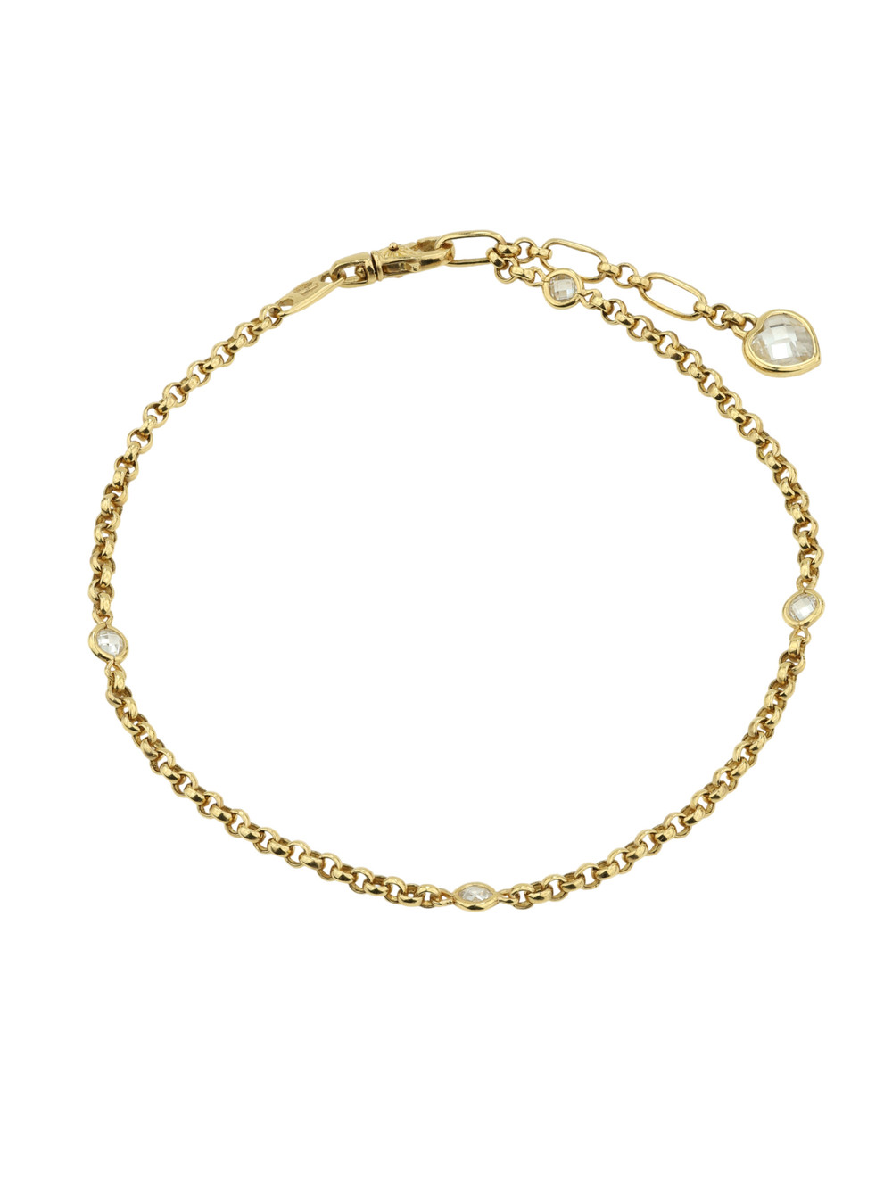 Браслет из лимонного золота c фианитом