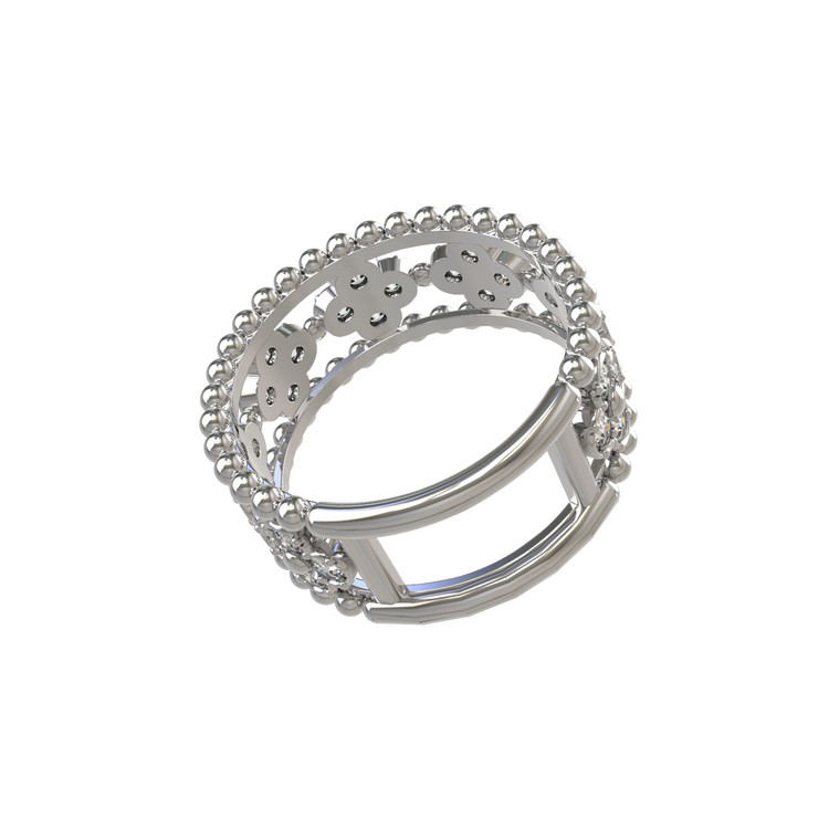 Кольцо из белого золота c бриллиантами