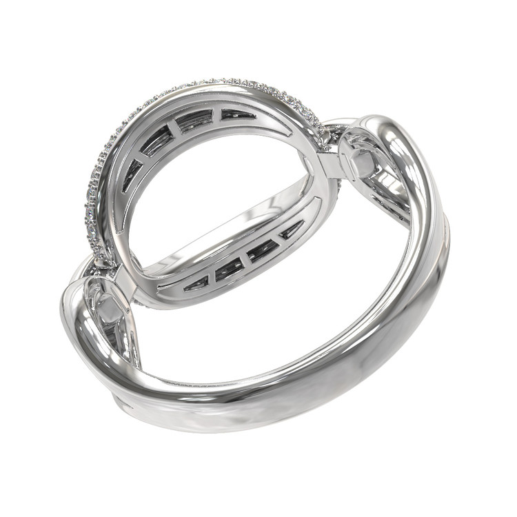 Кольцо из белого золота c бриллиантами