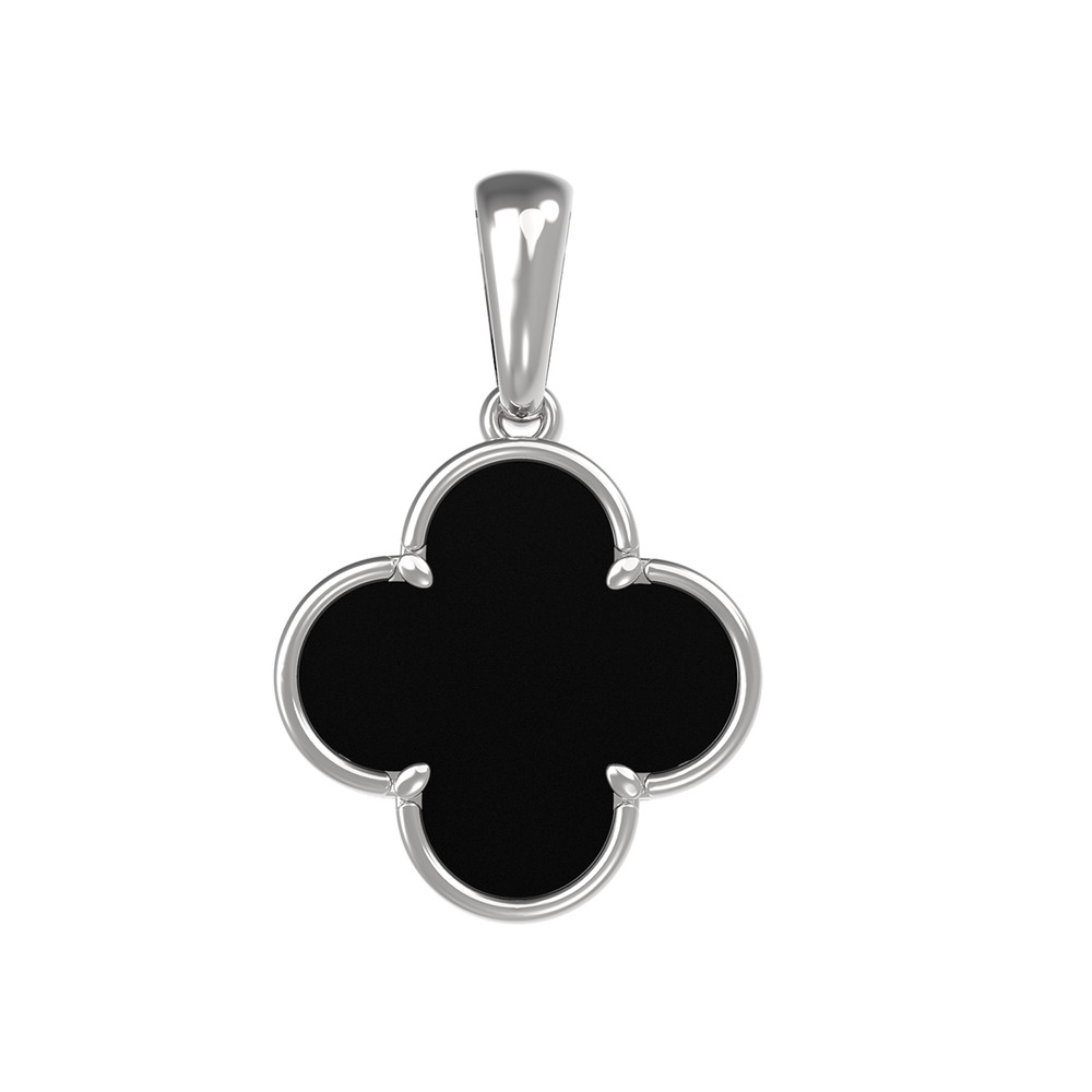 Подвеска из белого золота c ониксом