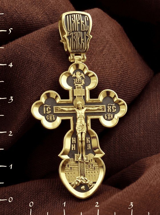 Крест из лимонного золота