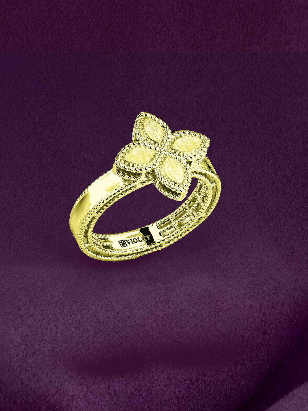 Кольцо из лимонного золота