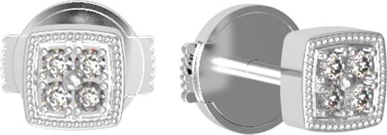 Серьги из белого золота c бриллиантами