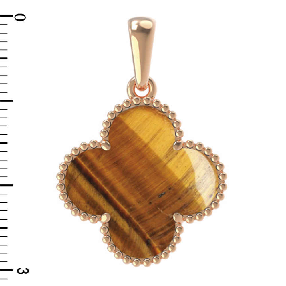 Подвеска из золота c тигровым глазом