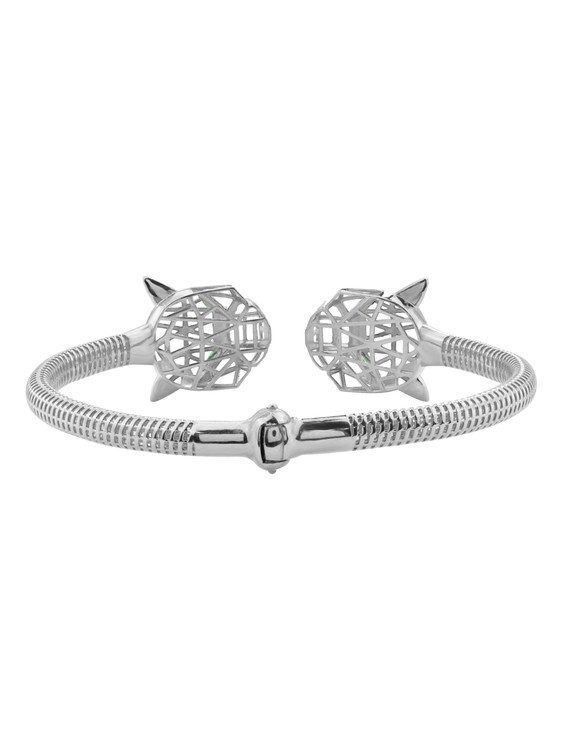 Браслет из белого золота c изумрудом