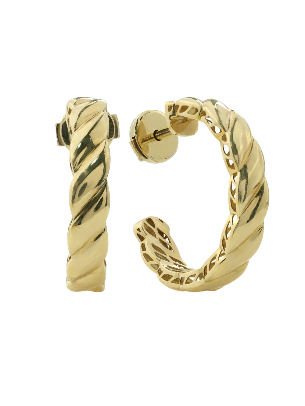 Серьги из лимонного золота