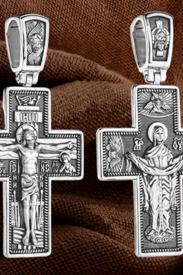 Крест из белого золота