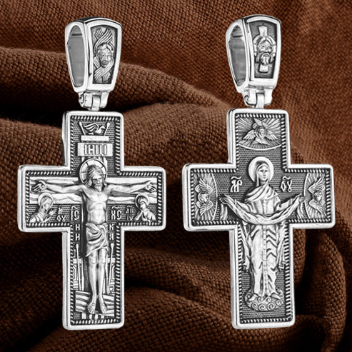 Крест из белого золота