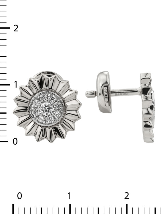 Серьги из белого золота c бриллиантами