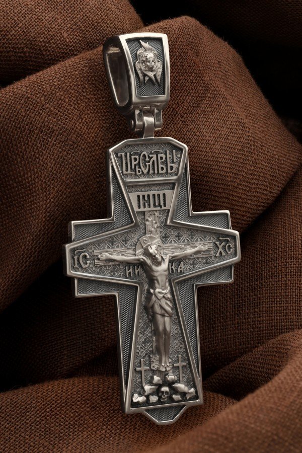 Крест из белого золота