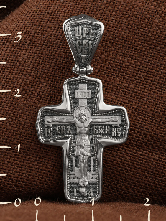 Крест из белого золота