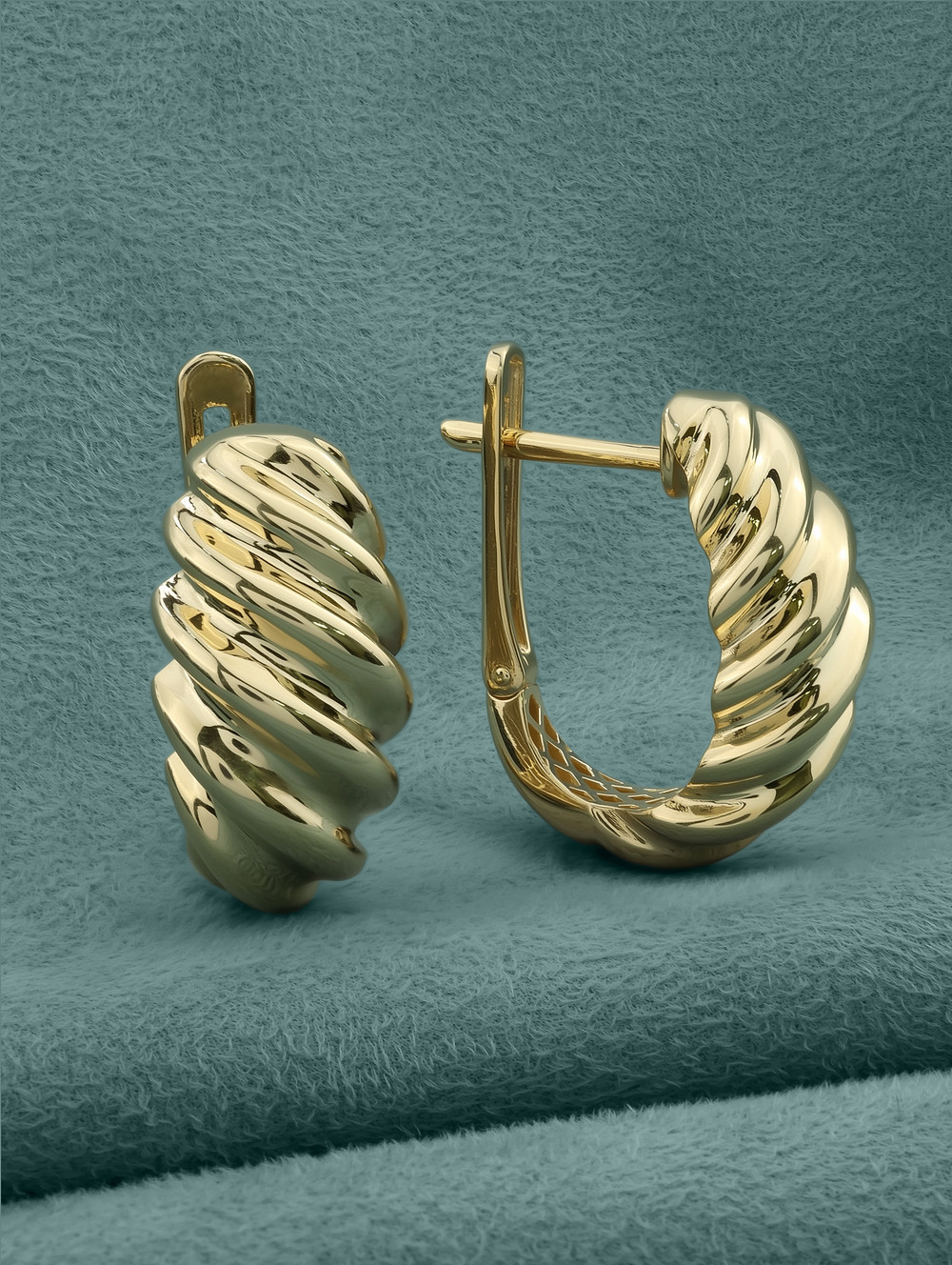 Серьги из лимонного золота