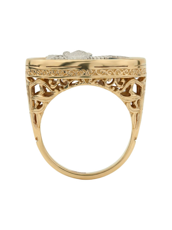 Кольцо из золота c эмаль