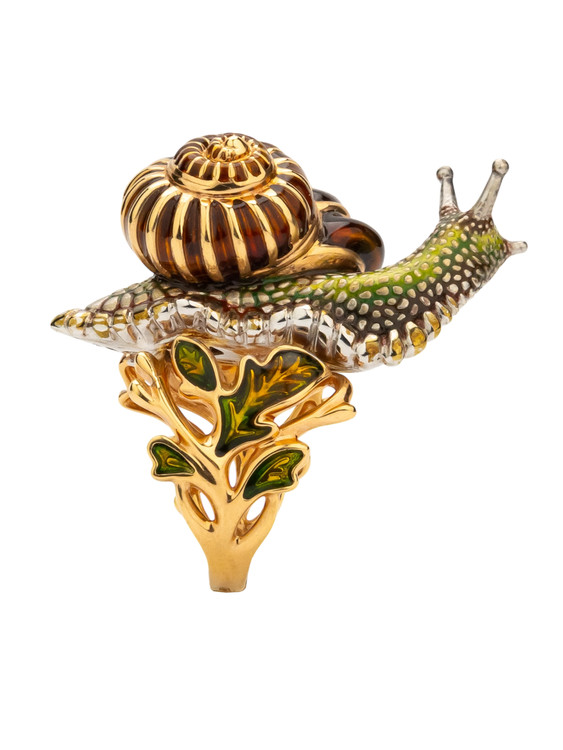 Кольцо из золота c эмалью