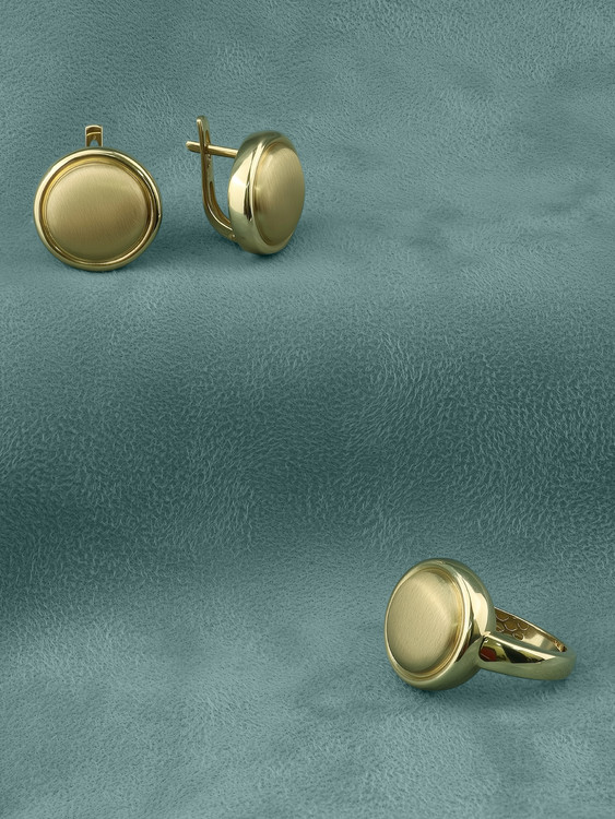 Серьги из лимонного золота