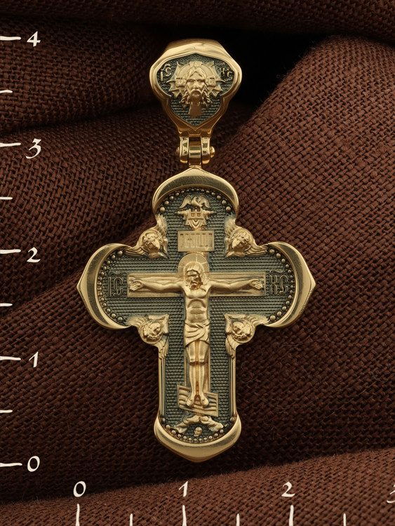 Крест из лимонного золота