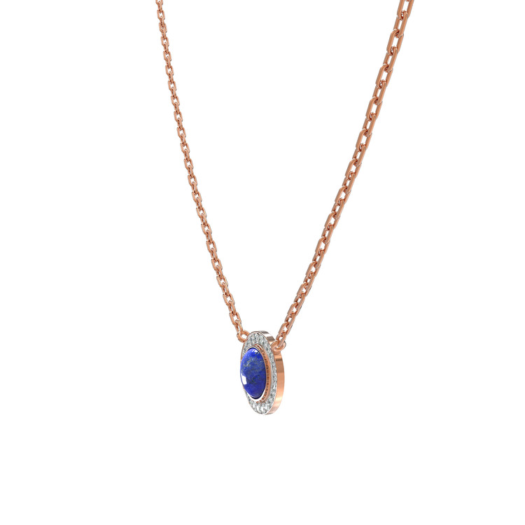 Колье из золота c бриллиантами и лазуритом