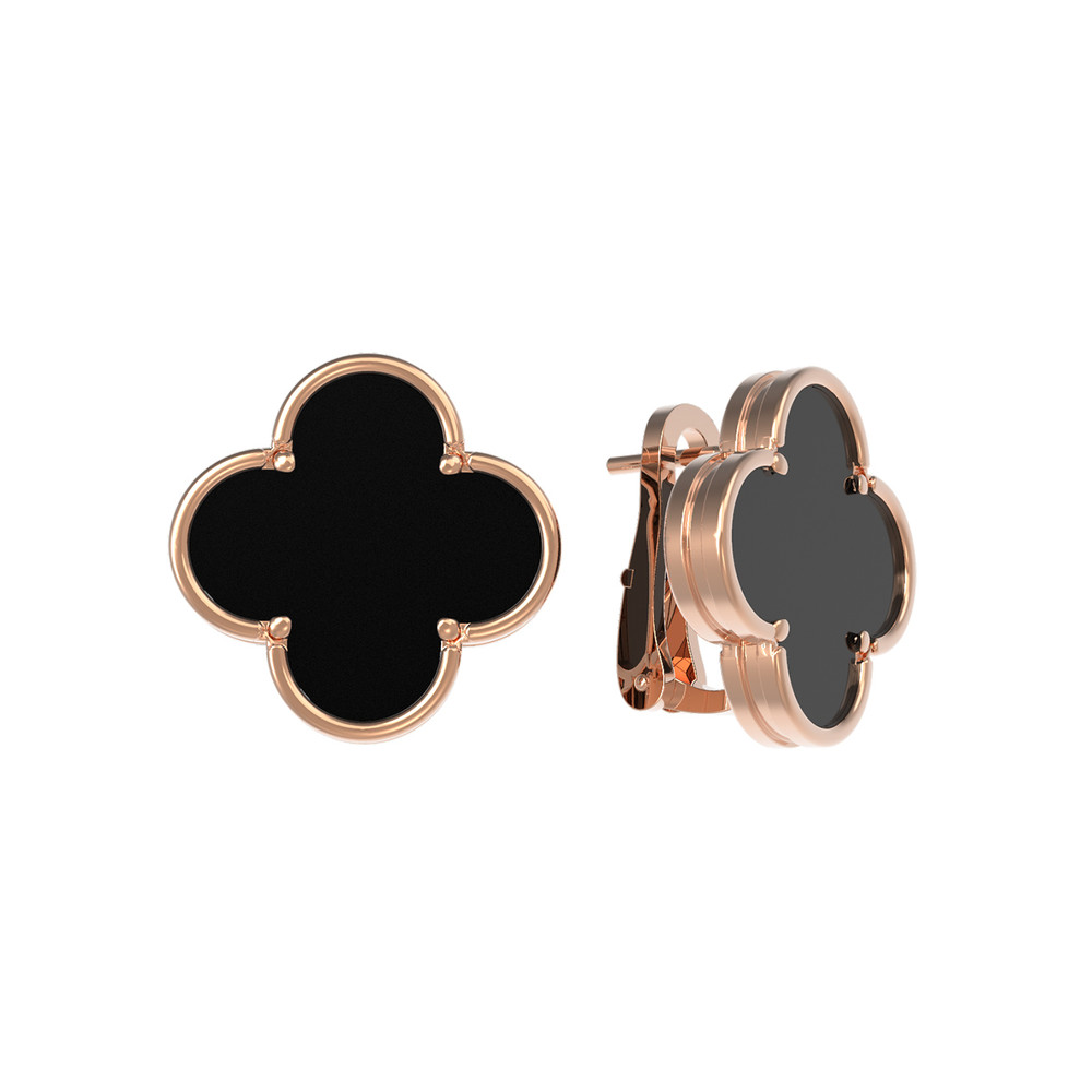 Серьги из золота c ониксом