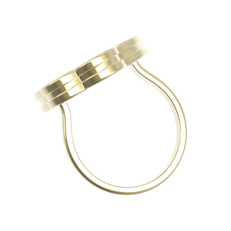 Кольцо из лимонного золота c тигровым глазом