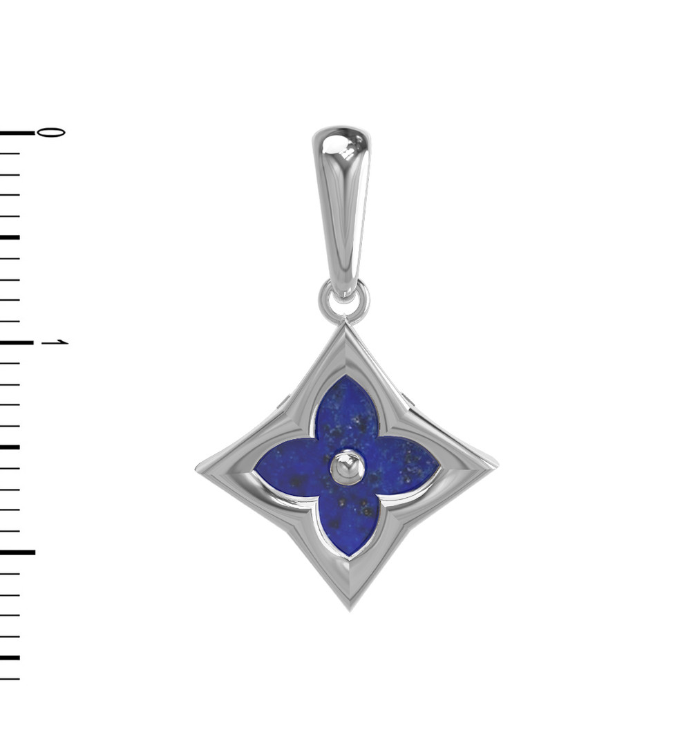 Подвеска из белого золота c лазуритом